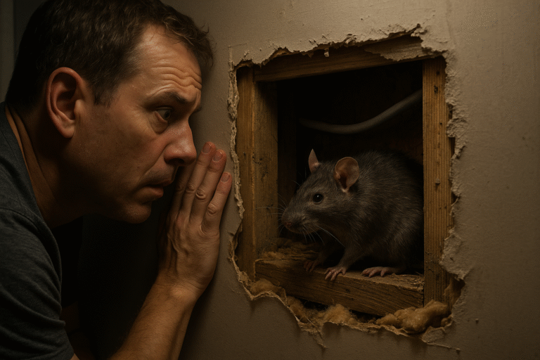 Illustration af rotter i væggen lyd