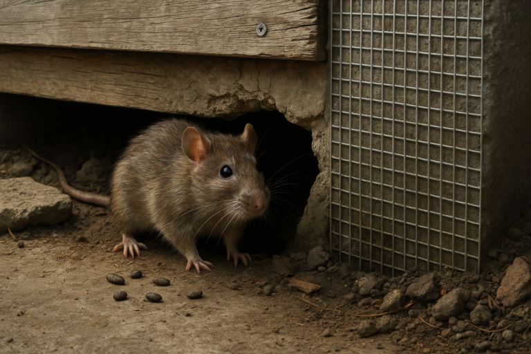 Illustration af rotter under gulvet