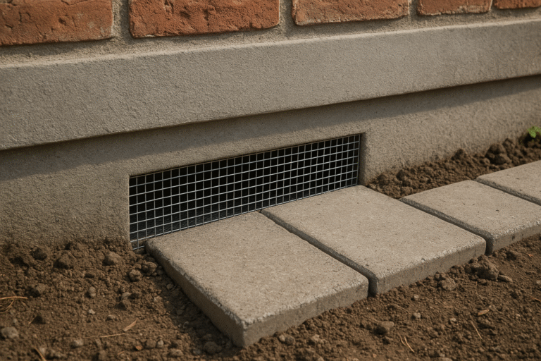 Illustration af rottesikring sokkel