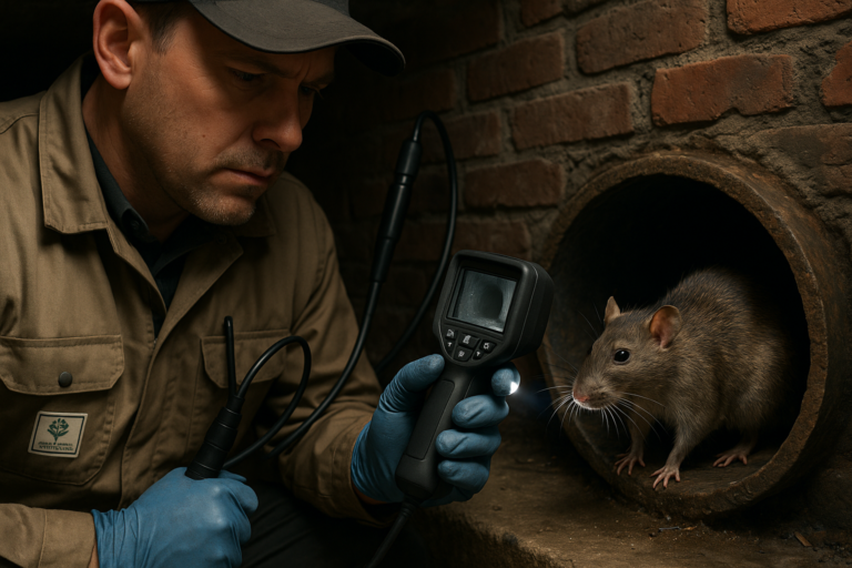 Illustration af rottebekæmpelse firma