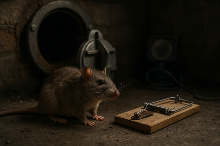 Illustration af rottebekæmpelse greve