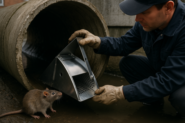 Illustration af rottebekæmpelse vanløse