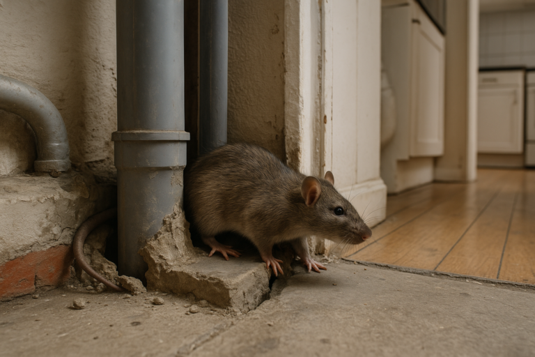 Illustration af rotter i lejligheden