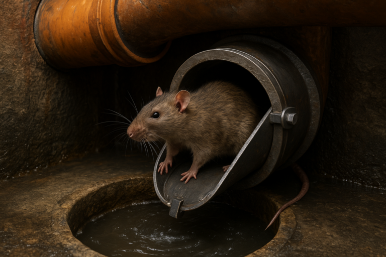 Illustration af rotter i hovedkloak