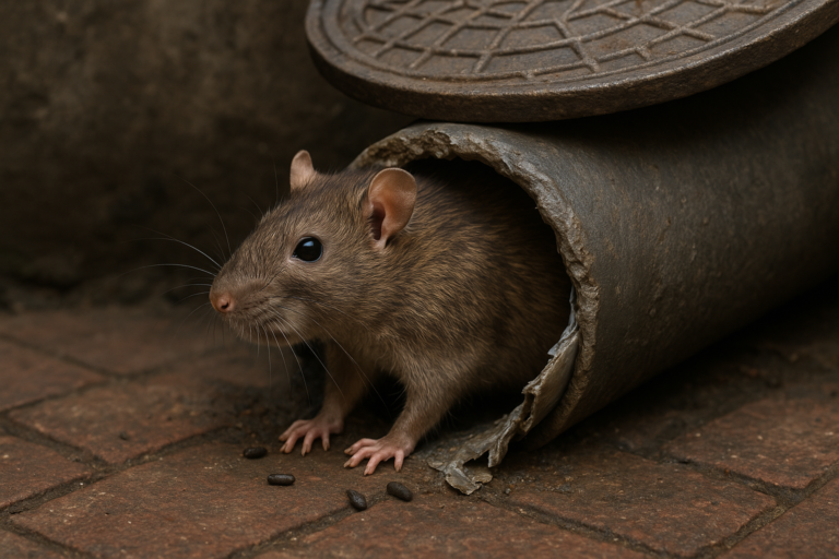 Illustration af rotter som skadedyr