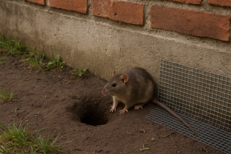 Illustration af rotter ved fundament