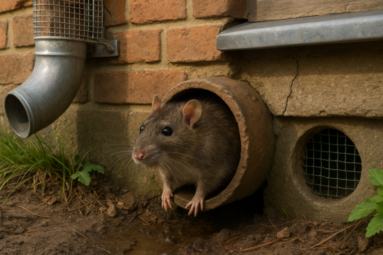 Illustration af forebyggelse mod rotter i hus