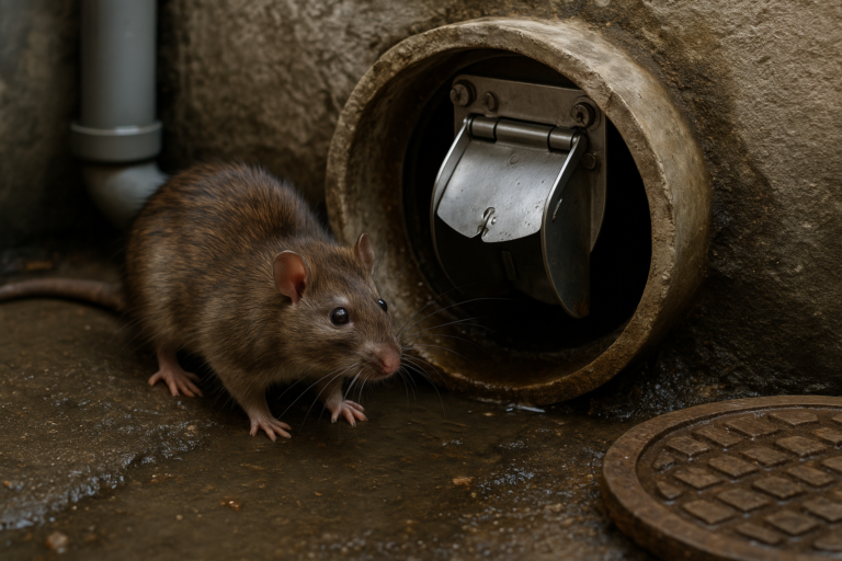 Illustration af hvordan sikrer man kloak mod rotter