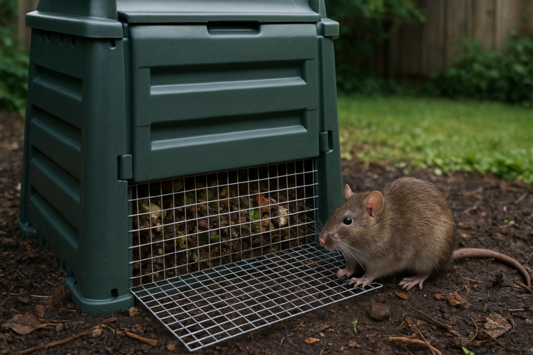 Illustration af hvordan undgår man rotter i kompost