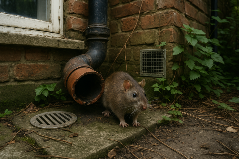 Illustration af rotter i ældre huse