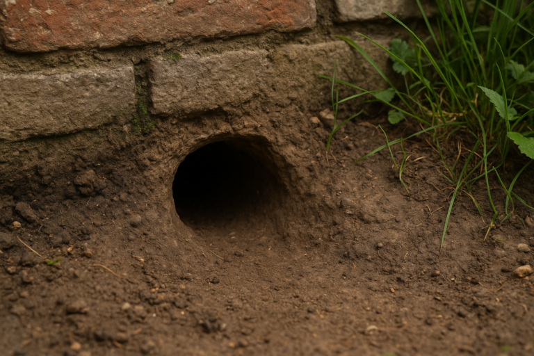 Illustration af hvordan ser rottehuller ud