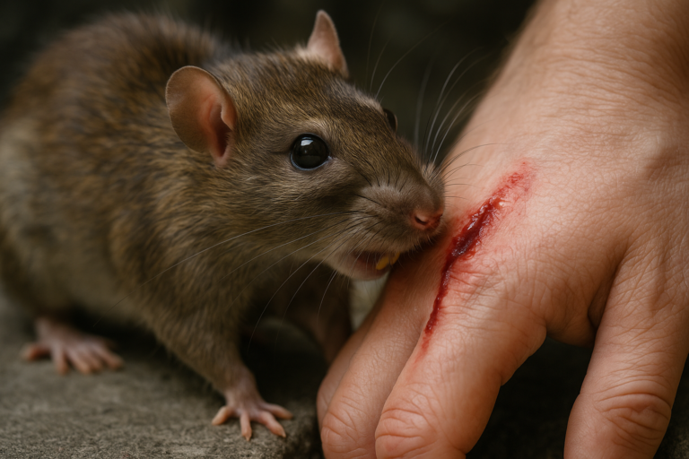 Illustration af kan rotter bide