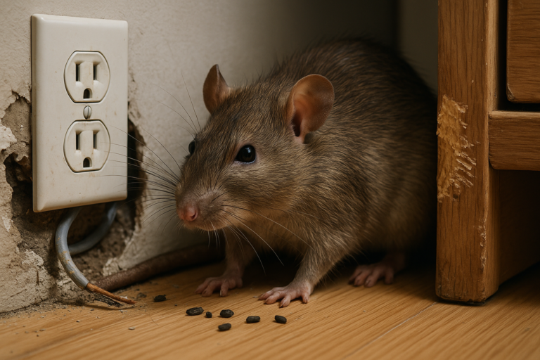 Illustration af rotter i villa