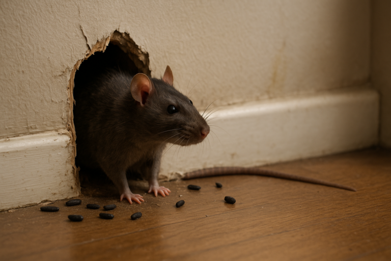 Illustration af tegn på rotter i vægge